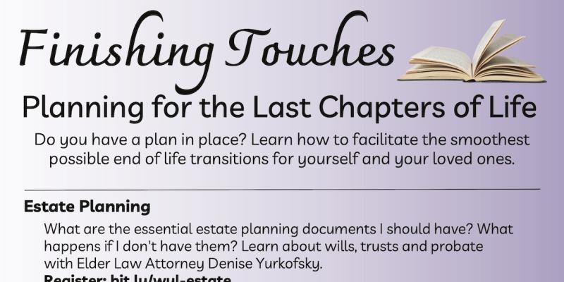 Flyer for Finishing Touches 3-part workshop