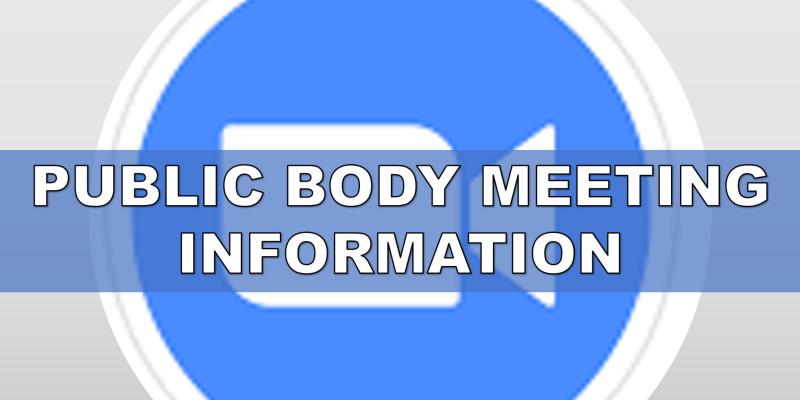 Public Body Meeting Info
